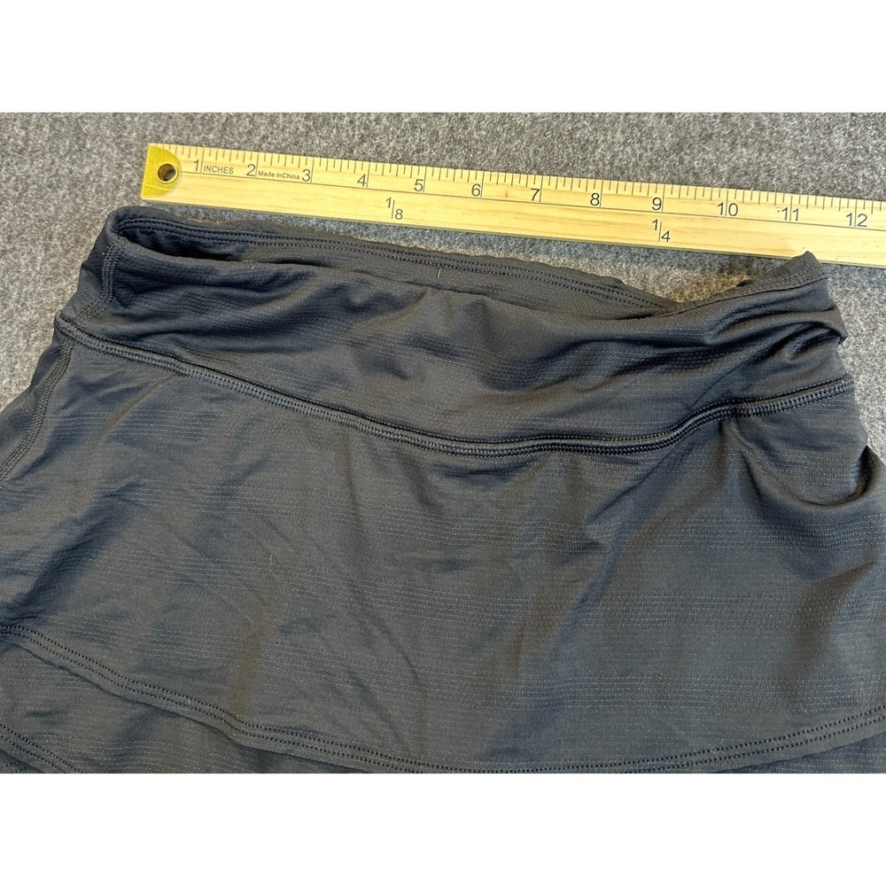 Athleta Black Swing Skort Tiered Ruffle Active Skirt Shorts Girls Size Large 12 - Picture 8 of 13